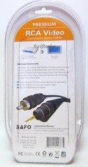 BAFO Premium 24K Gold Plated Composite RCA Video Cable 10′ 10FT Retail Pack