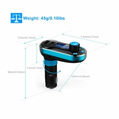 Car Wireless FM Transmitter MP3 Player Aux Kit 2 USB Charger Hands-Free w/Remote
