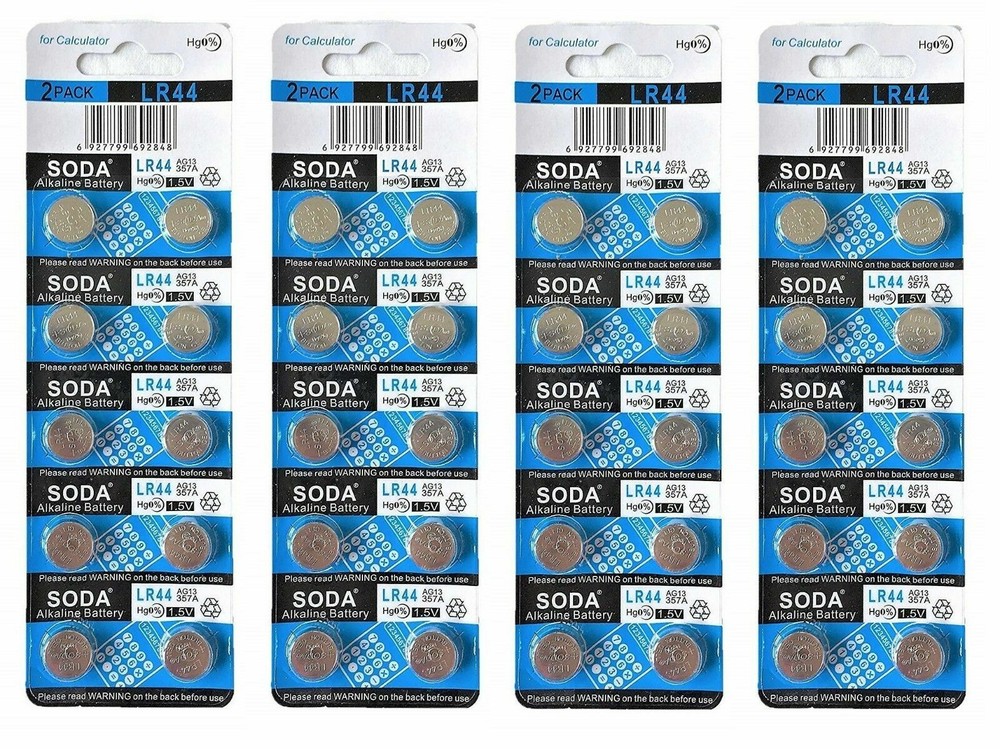 40 pieces LR44 AG13 357A 157 303 A76 L1154 1.55V Alkaline Battery SODA