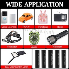 7 Pack 3.7 Volt Rechargeable Battery High Capacity 3000Mah