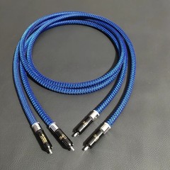 Pair HI-End Silver Plated RCA Interconnect Cable With WBT Connector 1.5m