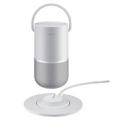 Bose Home Speaker, Luxe Silver With Bose Charging Cradle for Home Speaker Silver