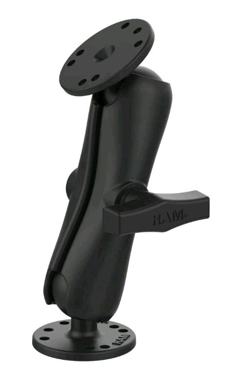RAM Mount Bracket, 1.5 inch Ball Mount w/ Two 2.5″ AMPS Round Bases, RAM-101U