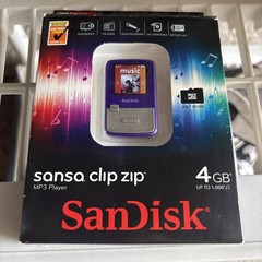 RARE SanDisk Sansa Clip Zip Primetime Purple 💜 (4 GB) Digital Media Player