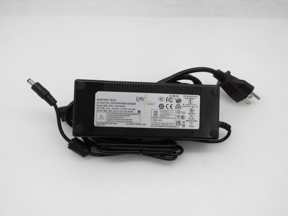 Genuine Adapter Tech STD-24050 Power Supply 24V 5A 120W 5.5×2.5mm With AC Cord