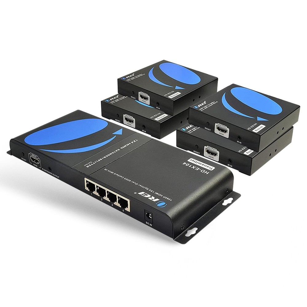 1×4 HDMI Extender Splitter Over Single Cable CAT5/5e/6 1080p – Up to 400 Ft