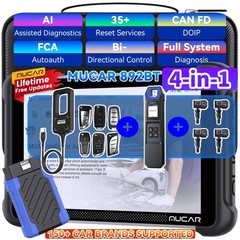 MUCAR 4in1 892BT+Key Programmer+TPMS 4 Sensors Tool TKEY101 Car Bidirectional