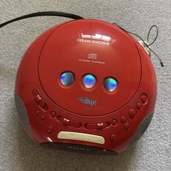 Sony ICF-CD831 RED PSYC Dream Machine CD Player, Alarm Clock, Radio WORKING
