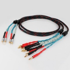 OCC HiFi Speaker Bi-wire Cable with Banana Pin Plug Loudspeaker Wire Line 1 Pair