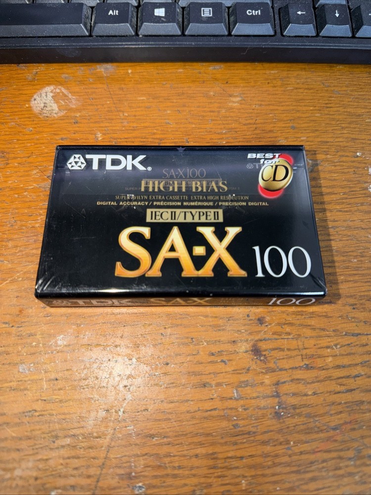 Lot Of 1 New Sealed TDK SA-X100 Type II High Bias Cassette Tape