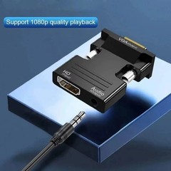 HDMI Female to VGA Male Converter with Audio Adapter for PC Laptop Projector