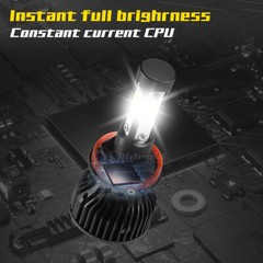 Pair 4-Sides H11 LED Headlight High or Low Beam Bulbs 1800W 216000LM 6000K White