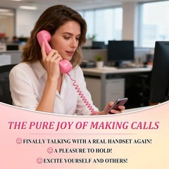 Retro Telephone Handset Mobile Phone Telephone Handset for Smartphones, Tablets