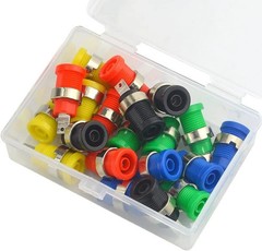 WMYCONGCONG 20 PCS 5 Colors 4mm Banana Jack Female Panel Mount Socket…