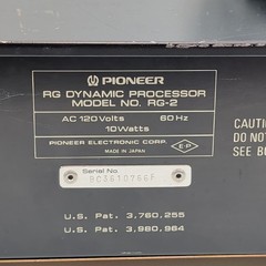 Pioneer RG-2 Dynamic Processor Vintage RG-2 Audio Expander Made in Japan
