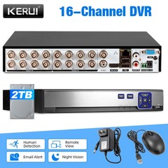 16 Channel 5-in-1 XVR DVR Recorder Pre-Installed 2TB HDD 1080P 5MP Lite Security