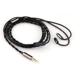 Durable Braided IEM Cable – 4N OFC, Cotton Yarn, 2pin 3.5mm with Microphone