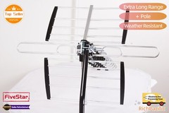 2025 Latest 4K HDTV Outdoor Antenna VHF UHF 200 Mile Range w/ Mounting Kit