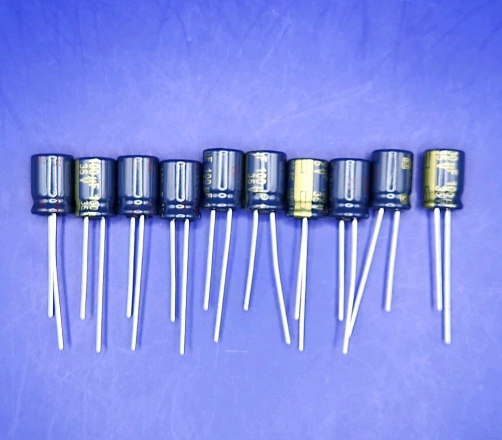 10 Panasonic FC 100uF 35V 35VDC Capacitors Sub 4 UPW & UPM FASTEST FREE SHIPPING