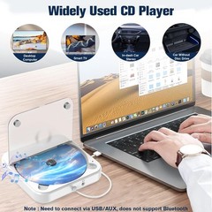 Car CD Player for CD Lovers, Road Trips, Home Listening, AUX & USB Compatible…