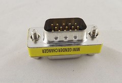 1pc VGA/SVGA 15 Pin DB15 Male To Female D-SUB 3 Rows Mini Gender Changer Adapter