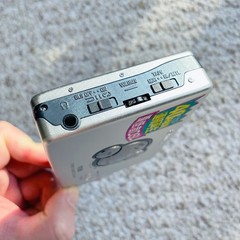 [Rare Full Box] AIWA PX380 Walkman Cassette Player, Awesome Silver ! Working !