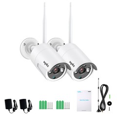 SANNCE 2x 3MP Two Way Audio Wireless Security Camera IP Network IR Night Vision