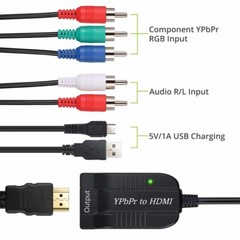 Component YPbPr to HDMI TV Adapter RGB Converter Adapter R / L Audio Output