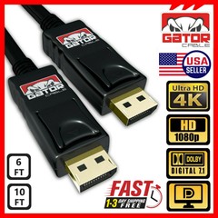 Display Port to Display Port Cable DP to DP 4K 60Hz High Speed UHD Video Audio