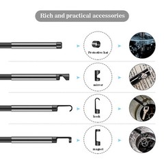 2/5/10m LED Handheld Industrial Endoscope 8mm Borescope Inspection Snake Camera
