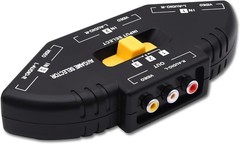 3 In 1 Out Component AV Video Switch Box, Composite 3 RCA AV Splitter RGB