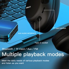 Wireless Headphones Bluetooth Headset Noise Cancelling Over Ear With Microphone