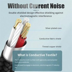 6FT 3.5mm AUX Audio Nylon Braided Cord Cable PC iPod Car Phone headphone Lot