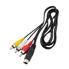 5ft 4 Pin S-Video Male To 3 RCA Male AV Audio Video Adapter Cable for DVD PC TV