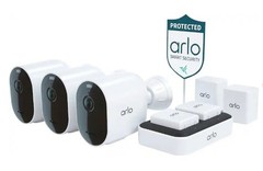 Arlo – Pro 5S 2K 3 Camera Indoor/Outdoor Wire Free Spotlight Security Bundle