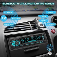 Single 1 DIN Car Stereo Radio Bluetooth MP3 Player AUX USB AM FM Audio Receiver