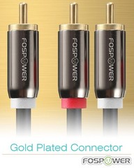 24K Gold Plated RCA Y-Adapter 6ft – Enhanced Audio Splitter for Subwoofers