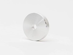 Silver 45 RPM Adapter 7 Inch Vinyl Record Player Turntable Solid Aluminum Dome