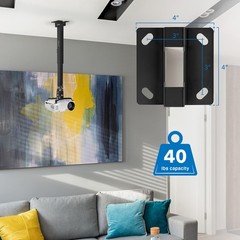 Mount-It! Wall or Ceiling Projector Mount with Universal LCD/DLP Mounting for…