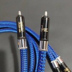 Pair HI-End Silver Plated RCA Interconnect Cable With WBT Connector 1.5m
