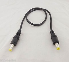 1x CCTV DC Power 5.5 x 2.1mm Male To Male Connector Extension Cable Cord 1.5ft
