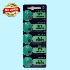 Sony 377 SR626SW Watch Battery (Exp 10/2030 ) 5Pc