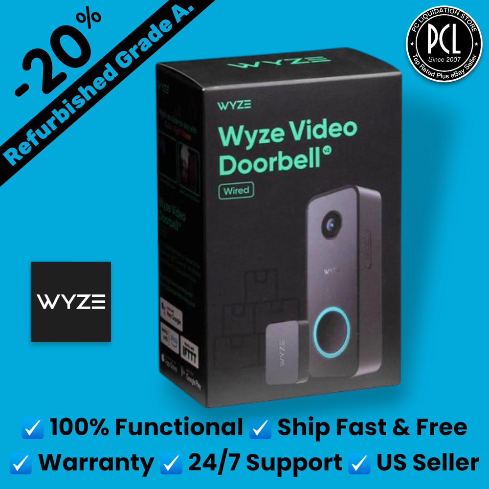 ✅ Wyze Video Doorbell v2 2K Wired Smart Security Camera Black Excellent Refurb ✅
