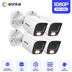 ANNKE 4K 8MP 5MP 1080P Video Outdoor Security Camera AI Color Night Vision IP67