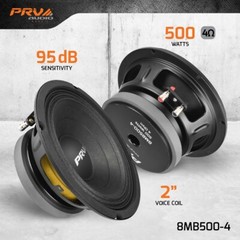4x PRV 8″ Midbass Speakers 8MB500-4 Car Audio 4 Ohm 2000 Watts