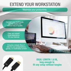4K Display Port DP to HDMI Cable Adapter Converter 2160P 60Hz HDR UHD Dolby 6FT