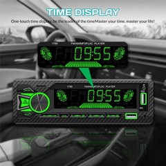 Single 1 DIN Car Stereo Radio Bluetooth MP3 Player AUX USB AM FM Audio Receiver