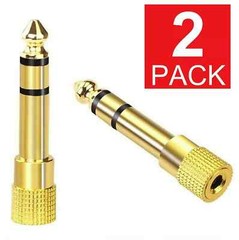 6.3mm 1/4″ Male plug to 3.5mm 1/8″ Female Jack Stereo Headphone Audio Adapter