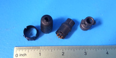 (3 PIECES) 5 Position Circular Connector Plug, EN3C5M, Switchcraft, GOLD SOLDER