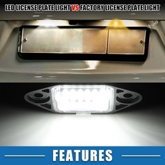 6500K White LED License Plate Light Assembly 3528SMD for E-150 E-250 2003-2014 A
